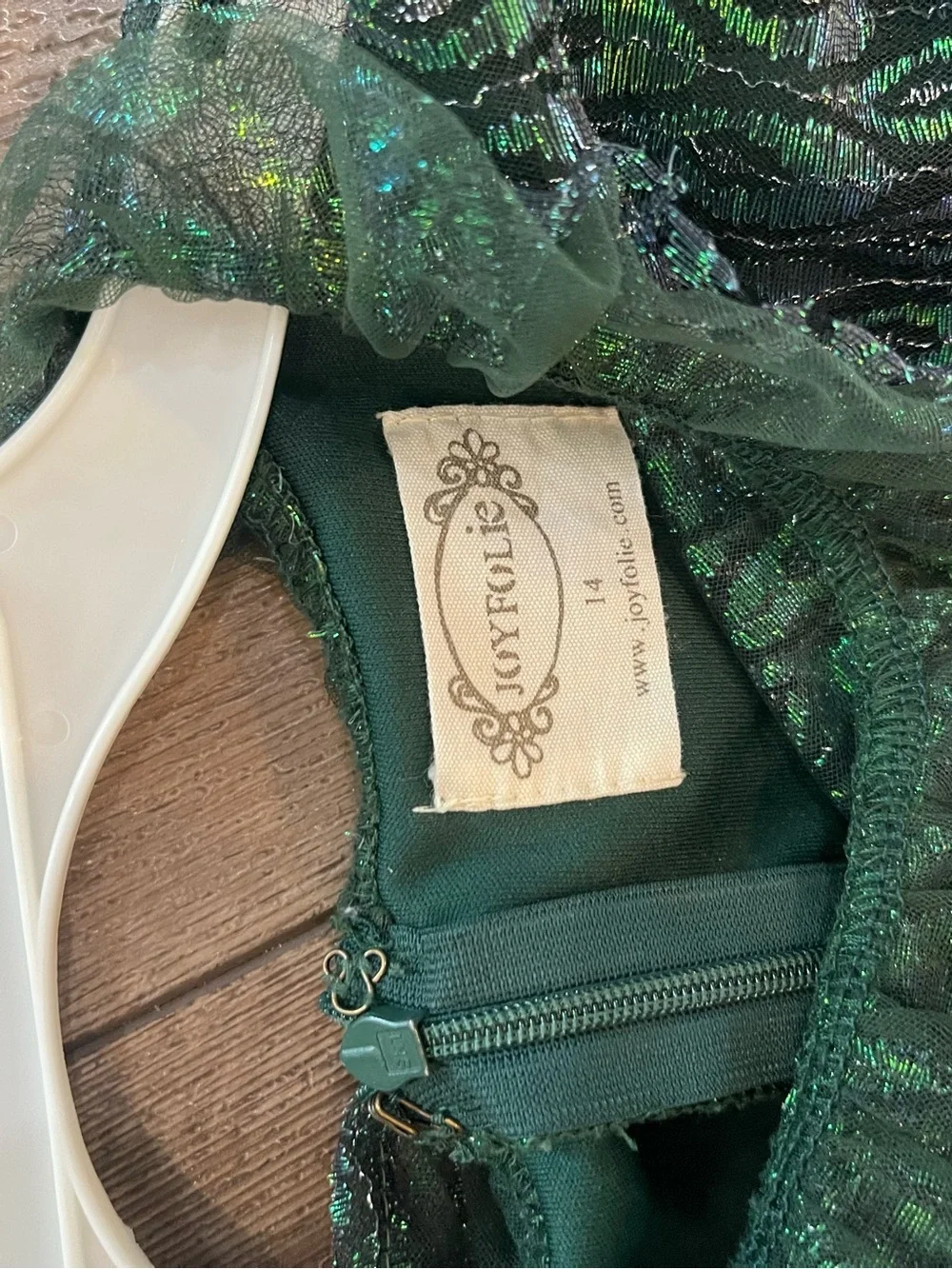 Joyfolie Emerald Green Velvet Tiered Midi Skirt